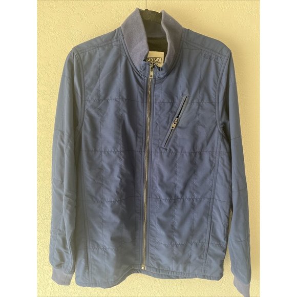 Ezekiel Navy Blue Quilted Jacket Size Medium Lined New Polyester - Picture 1 of 12
